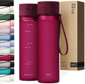 KIVY Slim Water Bottle 32oz with Leakproof Flip Lid [Lightweight & Shatterproof] Fits Backpack & Cupholder for Travel, Sports, School - Tall Gym Water Bottle with Measurements - Dishwasher Safe