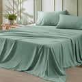 Bedsure King Size Sheets Set - 4 Pieces Soft King Sheets - Breathable & Cooling - Hotel Luxury - Easy Care Polyester Microfiber Bedding for Women, Men, Mint Green