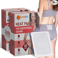 SunnyBay Heat Patches for Menstrual Cramp, Air-Activated Adhesive Heat Pads for Period, 130 F Warmth up to 8 Hours, Stick to Clothing Not Skin, 2.75 x3.5 inches, 10-Count, Pack of 2