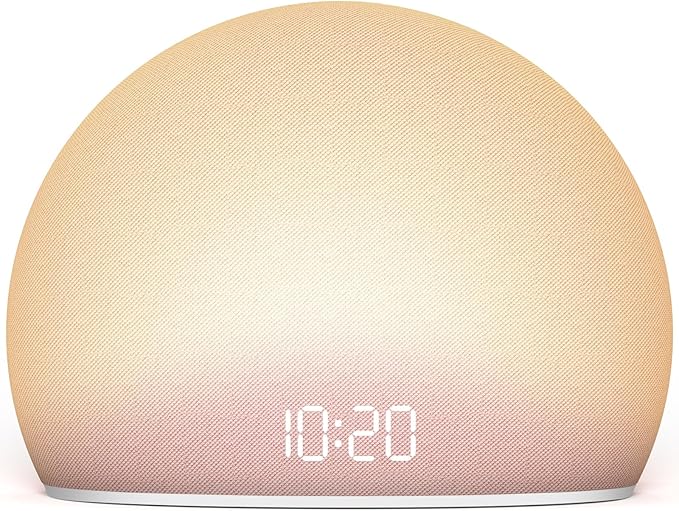 HOUSBAY Sunrise Alarm Clock, White Noise Sound Machine for Bedroom | Natural Wake-Up Light with Gentle Alarm Sounds, 20 Soothing Sleep Aids, Dimmable Display, Screen-Free Design - Pink