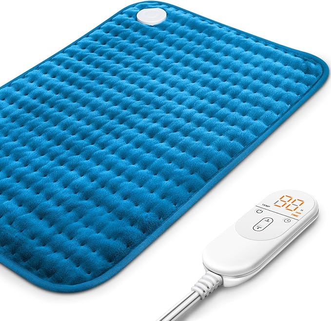 Heating Pad for Back, Electric Heating Pads for Cramps/Abdomen/Waist/Shoulder with 6 Heat Settings and Auto-Off, Moist/Dry Heat pad, Christmas Gifts for Women Men Mom Dad, 16" x 24"