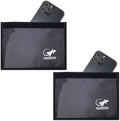 Two Faraday Bags Anti-Tracking GPS RFID Signal Blocker Wallet Shielding Pouches (x2) Protective Cases for Cell Phone Car Key FOB, Data Privacy, Electronic Device Security (2 PACK - POCKET GRAY)
