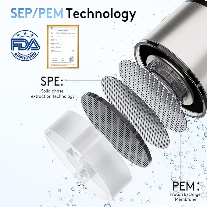 2026 New Hydrogen Water Bottle, 2800PPB in 3Min, SPE PEM Tech, Portable 16OZ, Rechargeable Hydrogen Water Bottle for Travel, Home, Office – Gift for Family & Friends (Black)