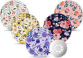 Flower Libre 3 Sensor Covers Waterproof, Amolyfe 10 Pack Freestyle Libre 3 Plus Covers, BumpProof with Hard Cap, Latex Free Breathable Medical CGM Adhesive Patches, 14-Day CGM Protection (P.Flower)