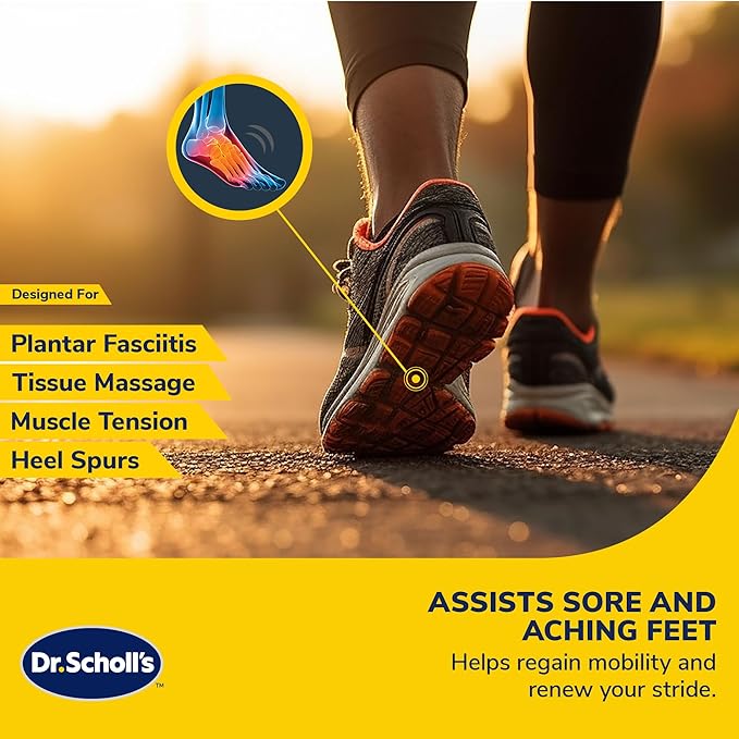 Dr. Scholl's Cold Therapy Foot Massage Roller -Tissue Massage, Muscle Tension, Heel Spurs, Plantar Fasciitis, Sore & Tired Feet