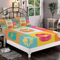 XISUNYA Decorative Fitted Sheet Set Twin Size, Modern Deep Pockets Fitted Sheet & 2 Pillow Sham Set, Sexy Woman Lips on Polka Dots Background Kiss Design Printed Microfiber Bedding 3pc Set
