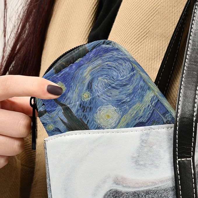 Vangogh Starry Night Travel Pill Organizer Weekly Small (Cute) Pill Box 7 Day Pill Case Vitamin Holder Pill Bottle Organizer