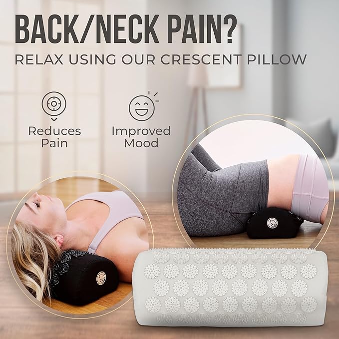 Dakini Acupressure Mat and Pillow Set with Mini Pad - Acupuncture Mat Full Body Pain Relief