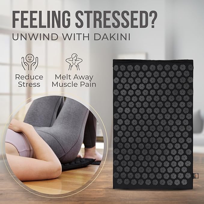 Dakini Acupressure Mat and Pillow Set with Mini Pad - Acupuncture Mat Full Body Pain Relief