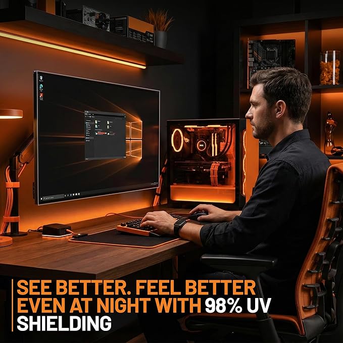 Blue Light Screen Protector 26–27 Inch | UV Protection Screen Filter for Computer Monitor | Blue Light Filter for Computer Monitor | Acrylic Screen Filter | Eye Protection for LED PC