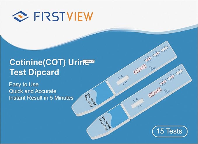 Nicotine Test Kit at Home - Highly Sensitive Nicotine Urine Test Strips for Home - Continine Tobacco Urine Test Strips Detection at 200 ng/mL - Rapid Nicotine Urine Test Kit - 15 Pack