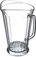 Carlisle FoodService Products Crystalite Tall Pitcher Rounded Pitcher for Restaurants, Catering, Kitchens, Plastic, 60 Ounces, Clear