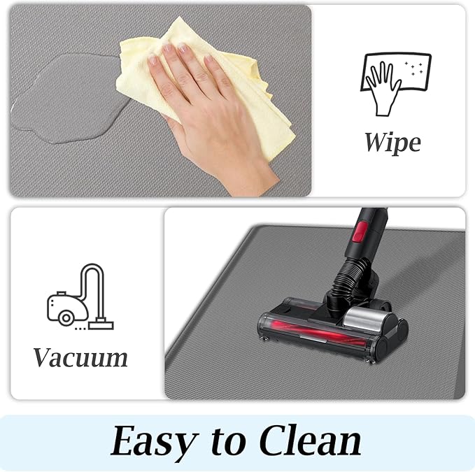 Artnice Anti Fatigue Kitchen Mat, 3/4 Inch Thick Waterproof Non Slip Cushioned Kitchen Rugs, Memory Foam Comfort Standing Mat for Home, Sink, Office, Laundry (20"x71",Grey)