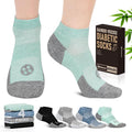 Diabetic Socks for Men,4 & 6 Pairs Low Cut Bamboo Viscose Wide Mens Diabetic Socks Size 9-11 10-13
