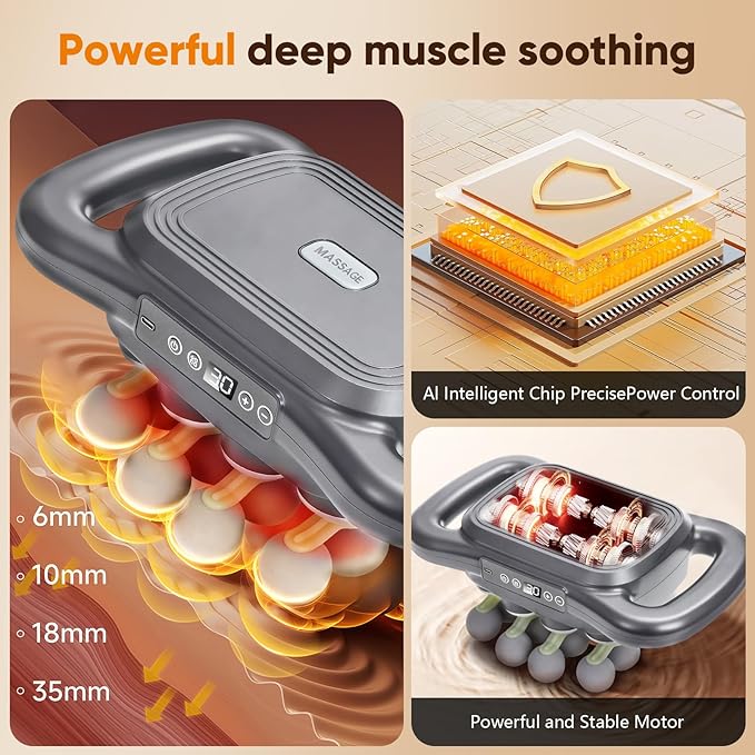 16 Head Massage Gun, Deep Tissue Relief with 9 Modes,Quiet Percussion Massager for Neck/Back/Leg Pain, Muscle Massager for Athletes Office Workers