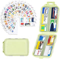Travel Medicine Kit with 189 Labels, Pill Cases Organizers 7 Day Compact Pill Organizer Mini Pill Case Pill Storage Organizer (Yellow, 1 Pack)