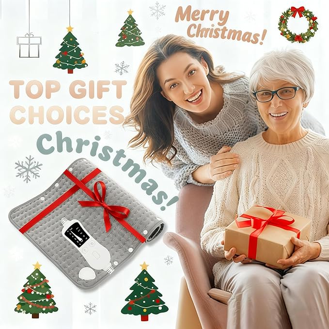 Extra Large Heating Pad, 40"x20" XXL Electric Heating Pad, Relieves Back Pain, 6 Quick Heat Settings（86°F-149°F）, Auto Shut-Off,Moist Heat Option, Machine Washable - Christmas Gifts, Dad, Mom