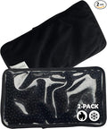 Alpi Rectangle Plush Gel Bead Ice Pack – 2 Pack Reusable Ice Packs with Beads for Hot & Cold Therapy - Soft, Plush Comfort for Muscle Aches & Relaxation (Black)