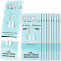 Easy@Home Marijuana & Nicotine Urine Drug Test Kits 10 Pack, Multi-Drug Screen Test for THC and Nicotine Metabolites Cotinine(COT) in Urine, Accurate Home Drug Testing Kits, EDOAP-124