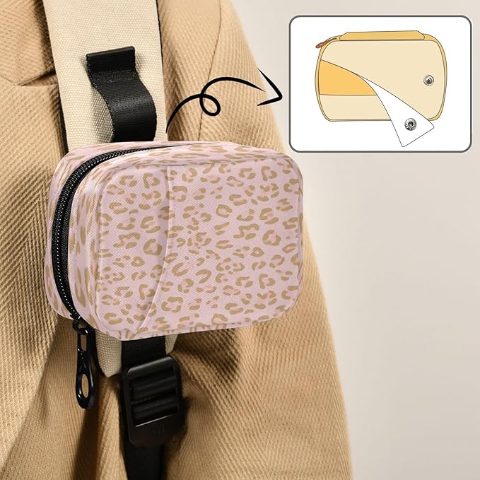 xigua Golden Leopard Print Pill Box 7 Day Travel Pill Cases Bag,Weekly Portable Pill Organizer Bag with Zipper for Vitamin Supplement Fish Oil373