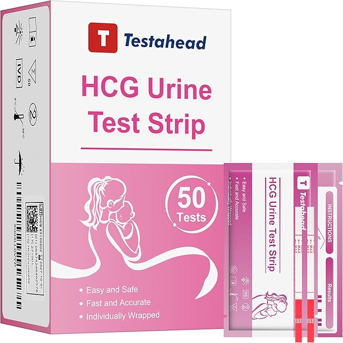 Pregnancy Test Strips, 50 Count, High Sensitivity Home Tests for Early Detection