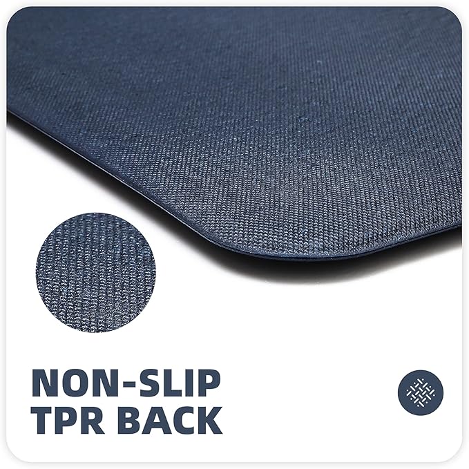 Color&Geometry Anti Fatigue Floor Comfort Mat 3/4 Inch Thick 20"×32" Perfect for Standing Desks, Kitchen Sink, Stove, Dishwasher, Countertop, Office or Garage, Dark Blue