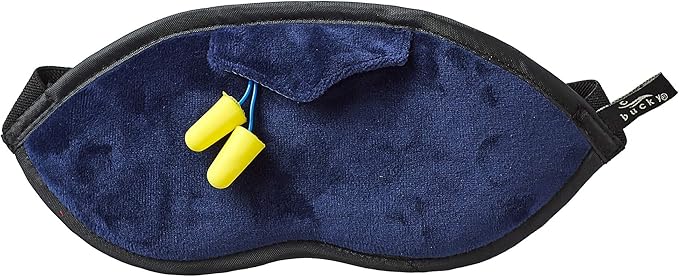 Bucky Eden Collection Lightweight Eye Shade Mask with Reusable Ear Plugs, Midnight