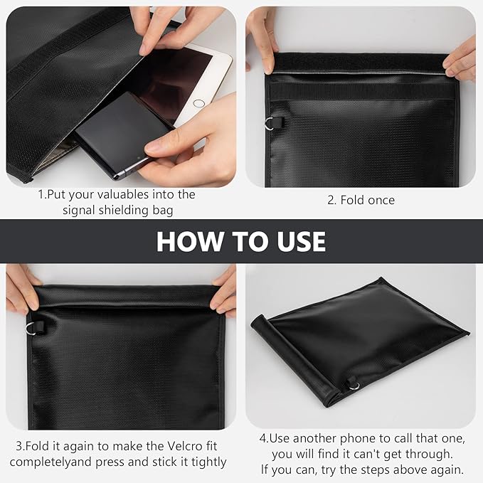 Large Faraday Bags for Laptop(17 x 15 inches) Signal Blocking Faraday Cage, Cell Phone Signal Jammer, Anti-Tracking RFID Faraday Pouch, Blocking All Tpye of Signal Bag