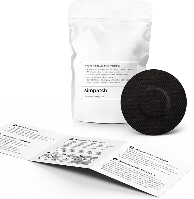 SIMPATCH Universal Adhesive Patch, No Hole (25-Pack) (Black)
