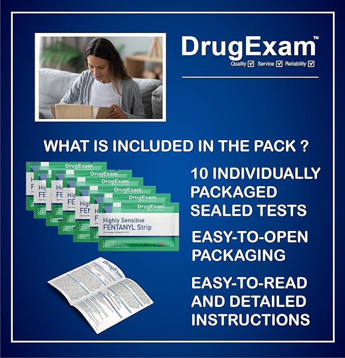 10 Pack - FYN Strips for Rapid Detection, Urinary Drug Testing, One-Step Quick Results, Easy-Read Urine Drug Test Strips.
