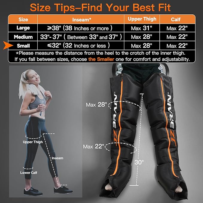 Sequential Air Compression Recovery System : Professional Full Leg Compression Boots for Circulation and Pain Relief - Sequential Device for Muscle Relaxation, Gifts for Athletes, Women, Men