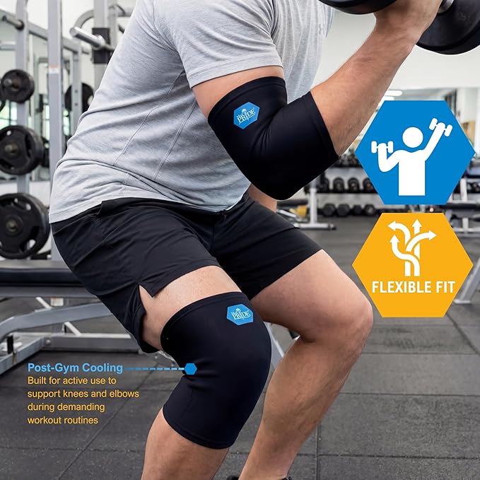 MED PRIDE Gel Compression Sleeve for Elbow, Knee, Arm, Reusable Hot & Cold Therapy for Pain Relief, Swelling, Injuries, Flexible Fit