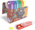 Pill Organizer,LIZIMANDU Weekly Travel Pill Case Box Medication Reminder Daily AM PM, Day Night 7 Compartments,for 4 Times A Day, 7 Days a Week-Includes Leather PU Carrying Case(Colorful Flower)