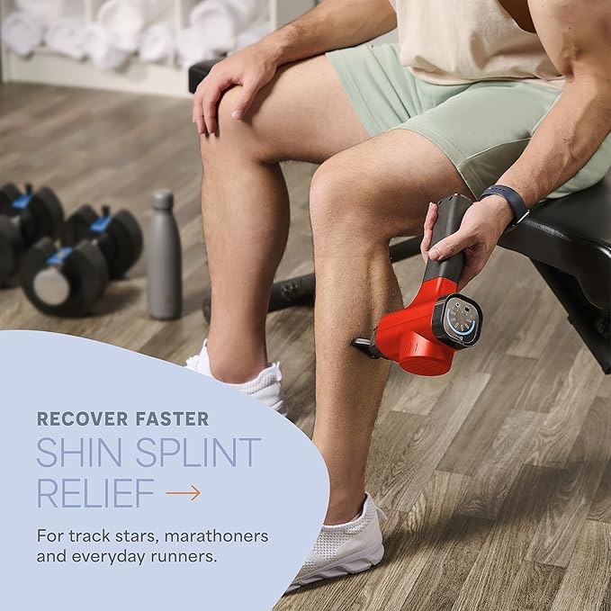 LifePro Sonic Massage Gun Deep Tissue – Quiet Handheld Percussion Massager for Athletes, Pain Relief & Recovery – 8 Heads, 5 Speeds, Long Battery