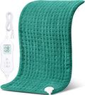 NOWWISH Heating Pad for Back Pain Relief & Period Cramps, 33x17 Inches Electric Heating Pad with 10 Heat Settings, Timer and Auto Shut-Off, Machine Washable, Mothers Day Gifts for Mom Women, Green