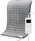Heating Pad for Back Pain Relief, MAVOKIS Heating Pads for Cramps with Auto Shut Off Large, 6 Heat Settings Electric Heat Pad for Neck and Shoulder, 12" x 24", Light Gray