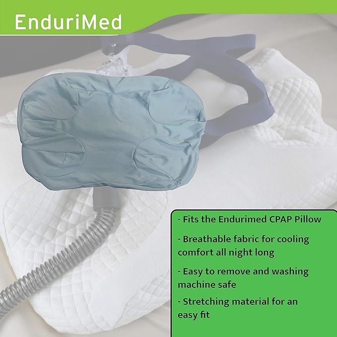 Pillow Case for Use with Endurimed CPAP Comfort Pillow - Cooling Fabric, White - Breathable and Cooling for Comfortable Sleep