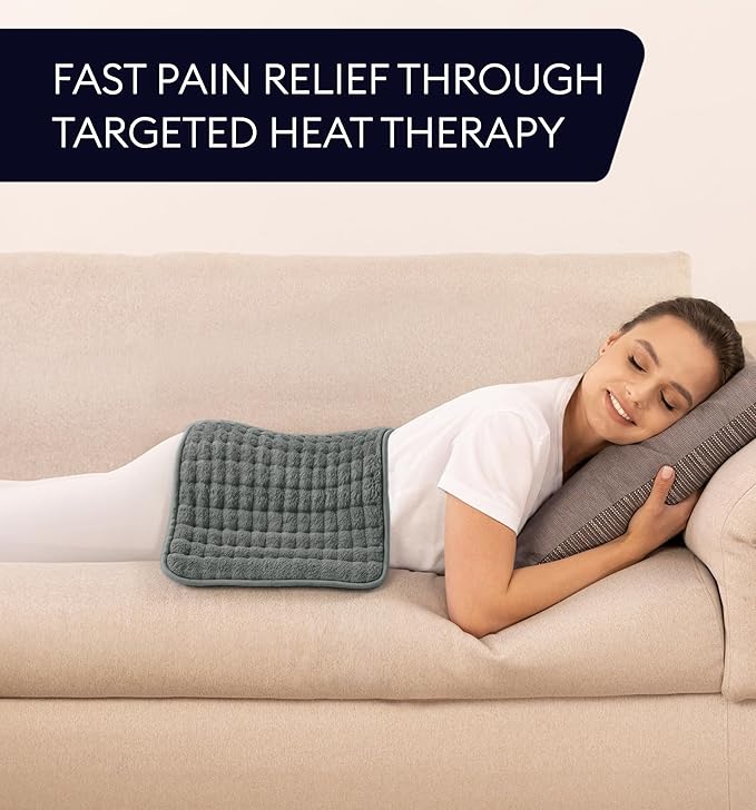 GENIANI Mothers Day Gifts for Mom – Electric Heating Pad for Back, Neck & Shoulders, Soft Microplush Electric Throw Heating Pad for Relaxation & Period Comfort, Fast Heating, Auto Shut Off, 12"x24"
