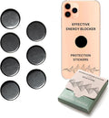 Protection Shungite Stickers 7 pcs for Cell Phone Case Tablet Laptop Computer | Polished Round Plates with Fullerenes | Authentic Shungite Stones Shield for Gadgets S591