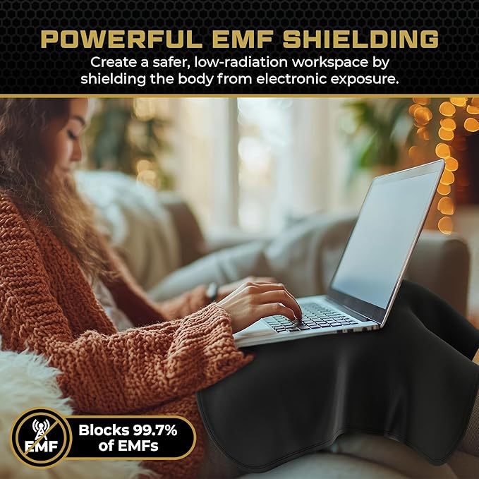 Faraday Blanket - New for 2026 - Protection Faraday Fabric Technology for Electromagnetic Shielding from Laptop, Cell Phone, and Wireless RF Emissions, 3rd Party Tested, Black