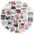 BulbaCraft Family Stickers for Water Bottle and Laptop - Family Party Supplies & Decorations, Waterproof Vinyl Decals, Home and Love Stickers, Gifts for Women & Men