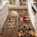 Mushroom Kitchen Mat Set of 2, Kitchen Rugs and Mats Non Slip Washable, Home Decor Low-Profile Kitchen Floor Mat (17”x30“+17''x47'')