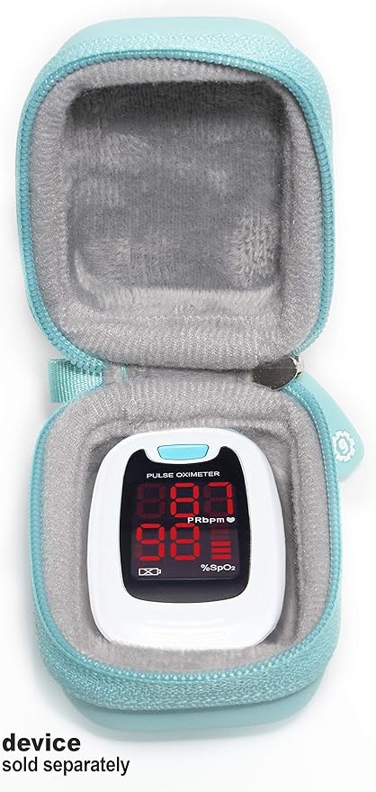 Fingertip Pulse Oximeter Case for Zacurate Pro 500DL, 500BL, Childrend; Facelake FL400 t. FL350, CMS500DA; mibest; ANKOVO, Santamedical, Innovo Deluxe, Santamedical, ANKOVO, CONTEC, Metene (CASE ONLY)