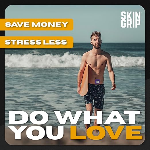 Skin Grip Insulet Omnipod 5 Adhesive Patches Waterproof & Sweatproof (Also Fits Omni pod Dash), Pre-Cut Medical Tape, Ultimate Insulin Pump Protection, Diabetic Sensor Covers, 20-Pack, Purple
