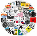 BulbaCraft 100Pcs Aviation Stickers and Decals, Pilot Stickers for Laptop, Airplane Decals, Aviation Gifts, Airplane Party Decorations, Gifts for Women & Men