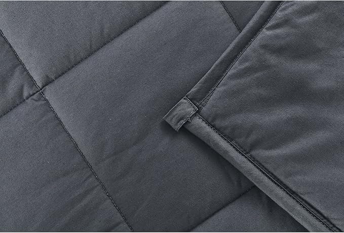 RelaxBlanket Premium Cotton Adult Weighted Heavy Blanket | 60''x80'',17lb | Enjoy Natural Deep Sleep | Dark Grey
