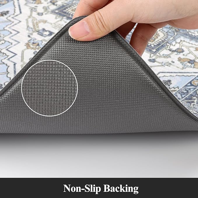 Cushioned Kitchen Rug Sets 3 Piece Anti Fatigue Kitchen Mats for Floor Non Slip Waterproof Kitchen Rugs and Mats Comfort Standing Mat Runner for Home Office,Sink,Laundry