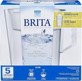 Brita Water Pitcher, Slim, 5 Cup Capacity, Includes One Advanced Filter-White, Size