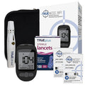 TRUENESS AIR Blood Glucose Meter Bundle - Blood Glucose Monitor, Case, 100 Test Strips, 100 Lancets, Lancing Device - Fast, Easy Testing Supplies for Home Use