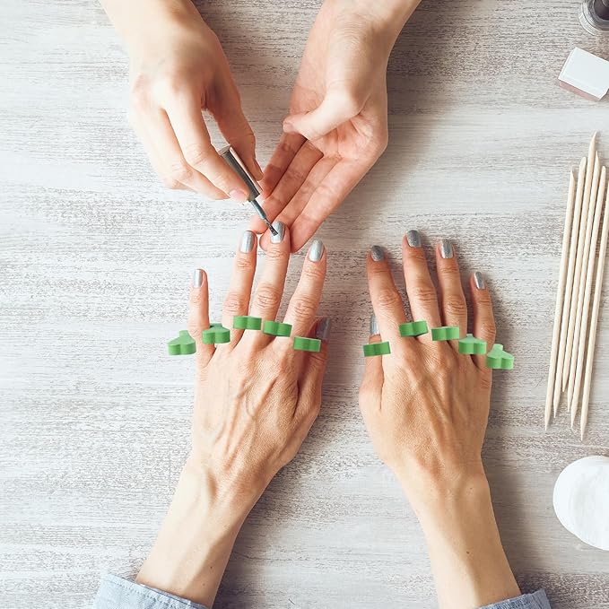 Toe Separators Set - 52 Pieces Premium Pedicure Tool, Spa Party Salon Polishing Separator (Green)